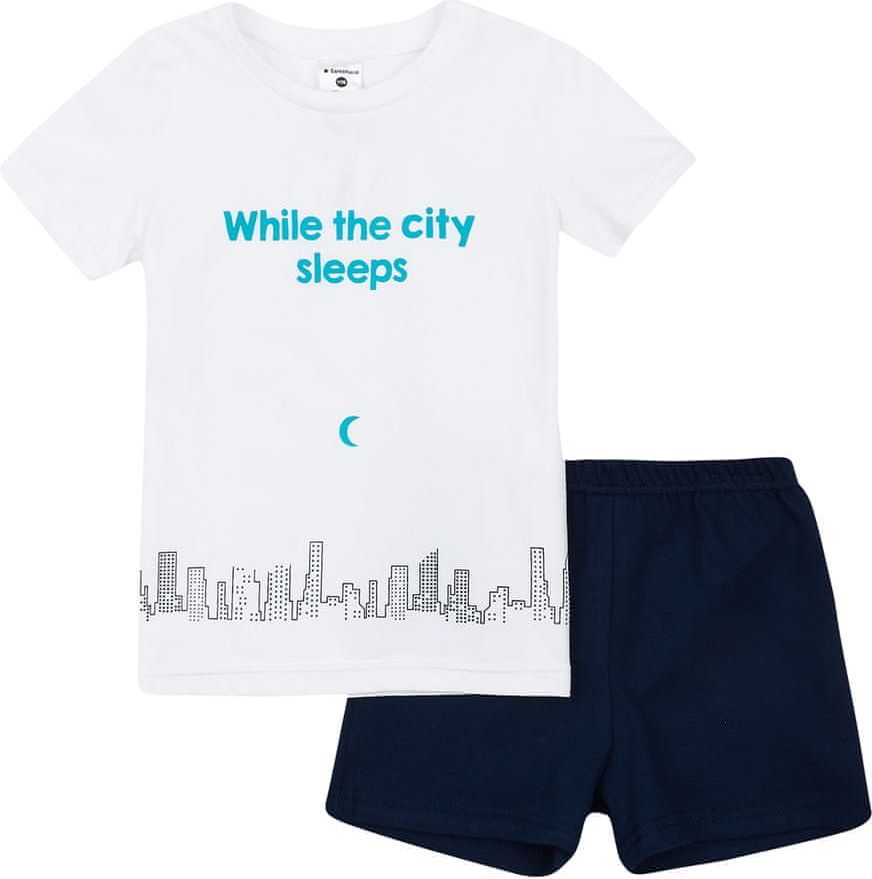 Garnamama dětské pyžamo s potiskem svítícím ve tmě Neon Summer 110 bílá/modrá - obrázek 1