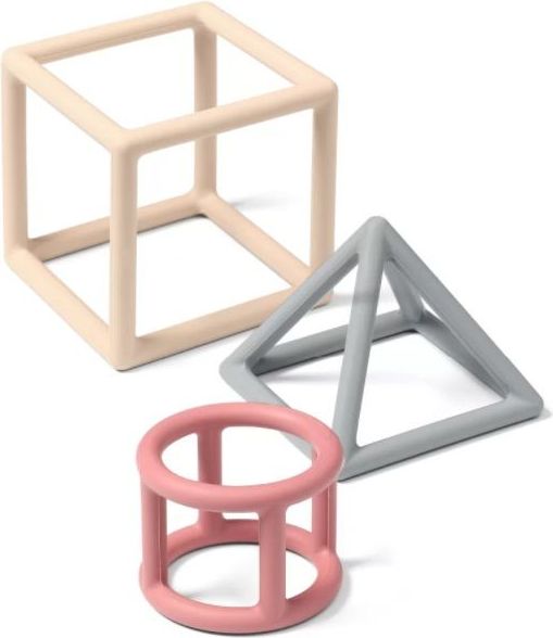 Silikonové kousátko 3 ks BabyOno Geometric - obrázek 1