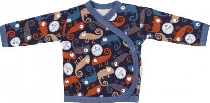 Mamatti Novozenecká bavlněná košilka zapínání bokem, Chameleon - granátová, Velikost koj. oblečení 62 (2-3m) - obrázek 1