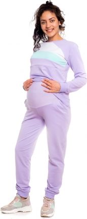 Be MaaMaa Těhotenské tepláky - lila, vel. XL - obrázek 1