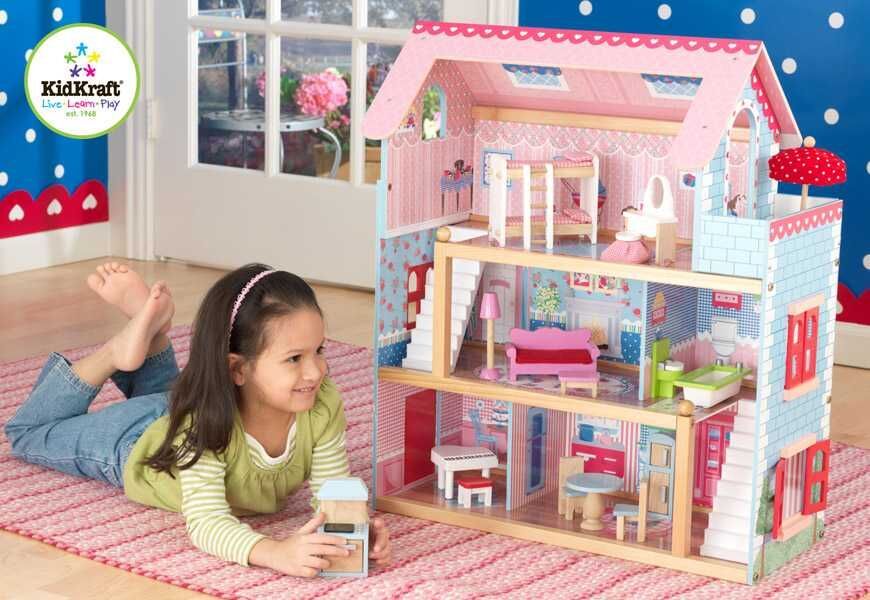 Dřevěný domeček pro panenky KidKraft 62x33x71 - obrázek 1