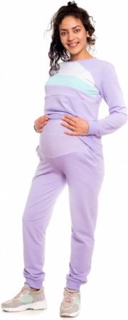 Be MaaMaa Těhotenské tepláky - lila, Velikosti těh. moda XL (42) - obrázek 1