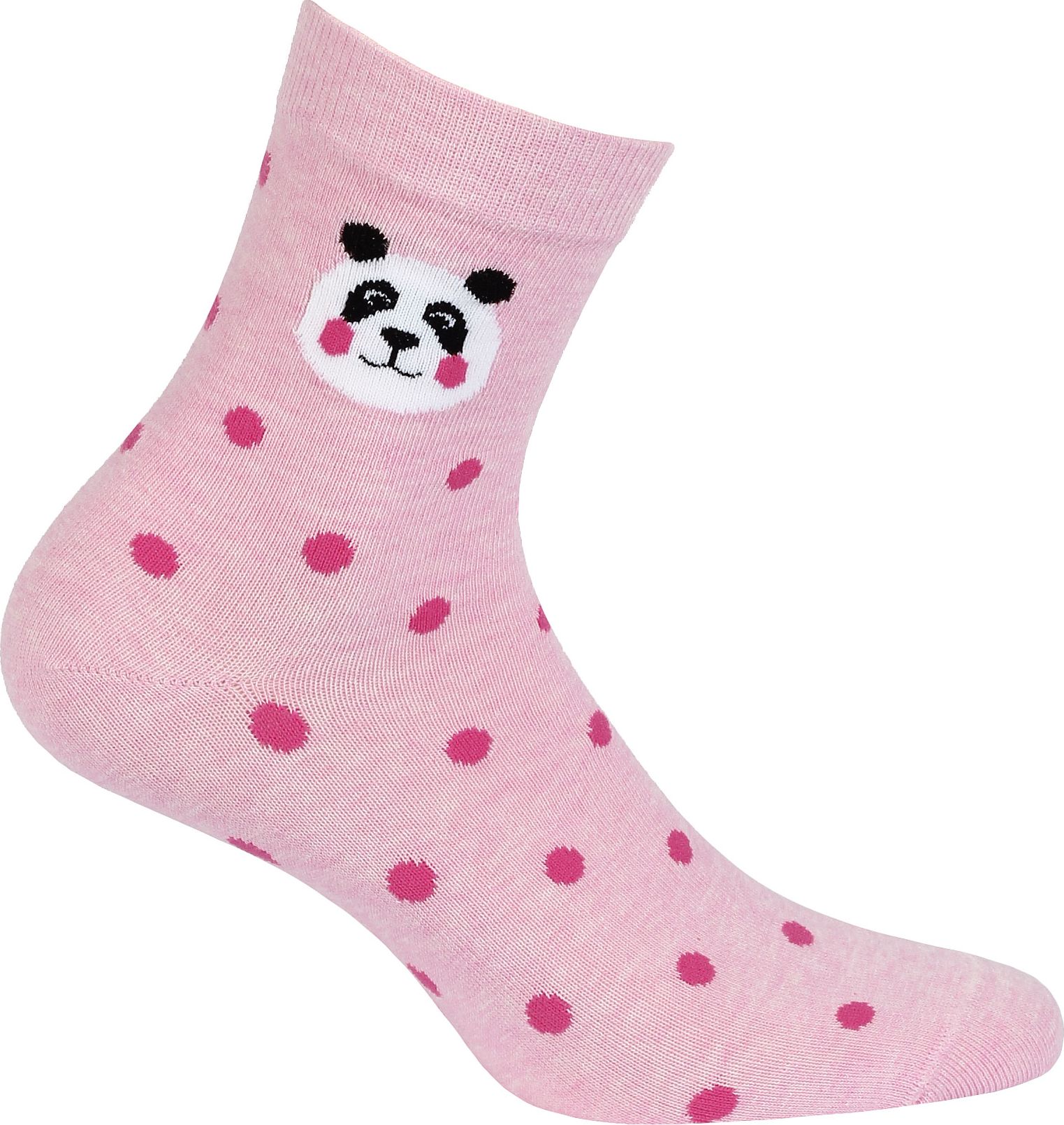 Dívčí ponožky s obrázkem GATTA PANDA, PUNTÍKY růžové Velikost: 33-35 - obrázek 1
