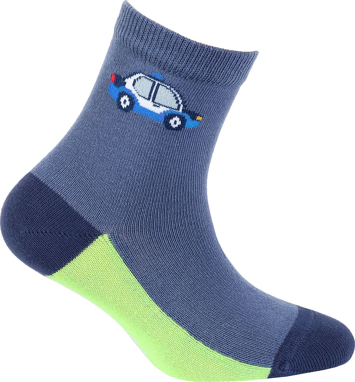 Chlapecké ponožky se vzorem GATTA AUTO S MAJÁKEM modré Velikost: 21-23 - obrázek 1