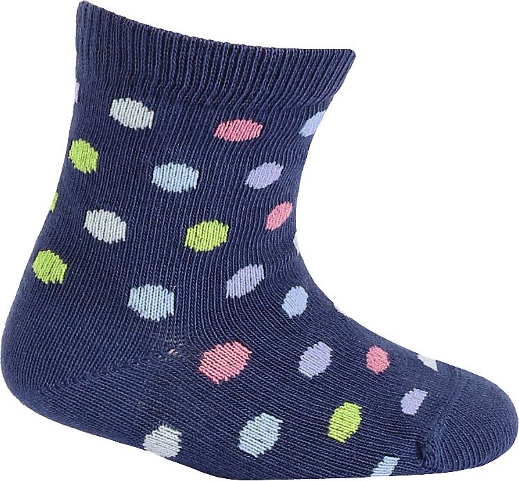 Kojenecké ponožky se vzorem WOLA PUNTÍKY tmavě modré Velikost: 12-14 - obrázek 1