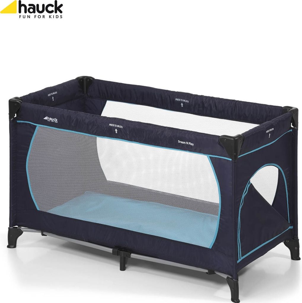 HAUCK Cestovní postýlka Dream N Play Plus navy/aqua 2018 - obrázek 1