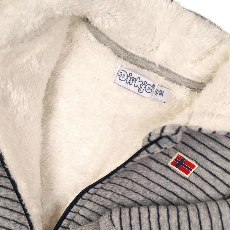 DIRKJE Mikina s kapucí B-SO FRESH ALWAYS BE YOURSELF 74 Grey - Navy - obrázek 2