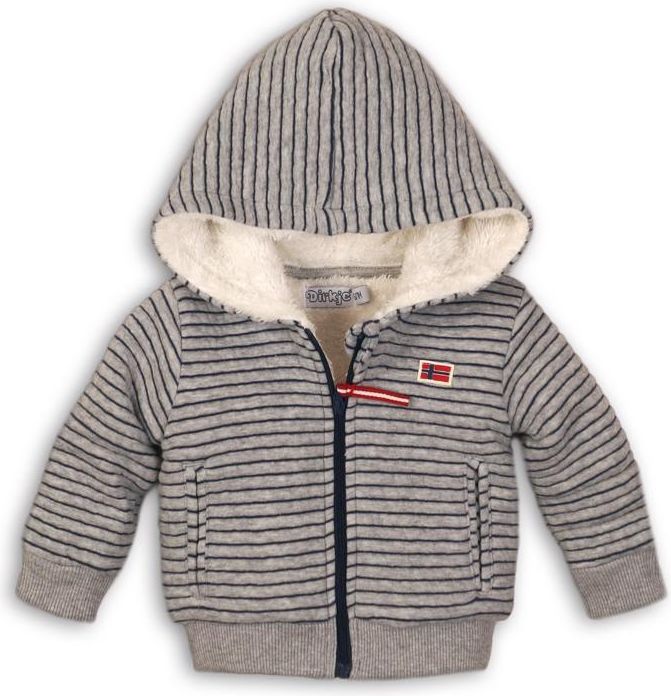 DIRKJE Mikina s kapucí B-SO FRESH ALWAYS BE YOURSELF 74 Grey - Navy - obrázek 4