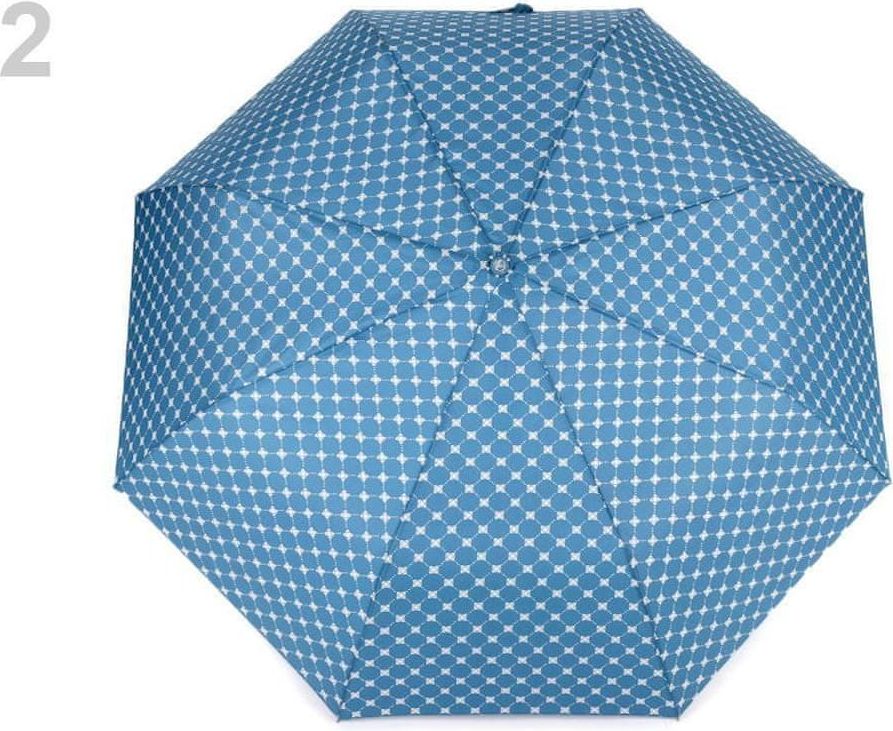 Kraftika 1ks 2 modrá tyrkys dámský skládací deštník - obrázek 1
