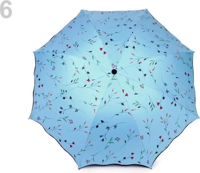Kraftika 1ks 6 modrá ledová dámský skládací deštník - obrázek 1