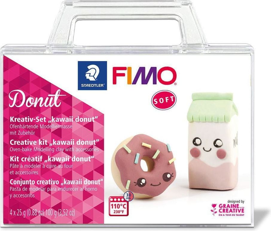 Kraftika Fimo soft sada donut, 8025 34 - obrázek 1