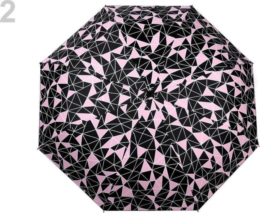 Kraftika 1ks pudrová dámský skládací deštník fluorescenční - obrázek 1