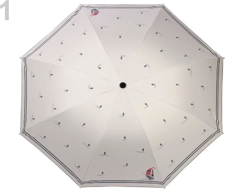 Kraftika 1ks perlová dámský skládací deštník námořnický - obrázek 1