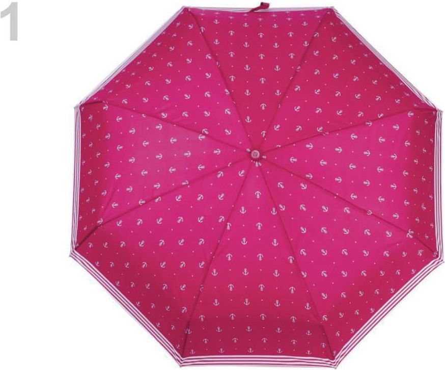 Kraftika 1ks růžová malinová skládací mini deštník kotvy - obrázek 1