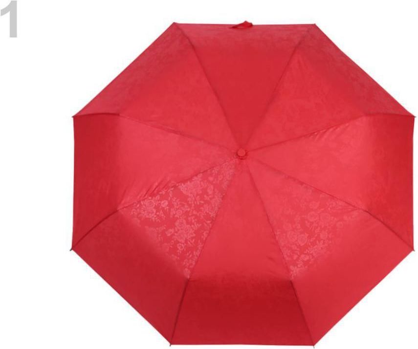 Kraftika 1ks červená dámský skládací vystřelovací deštník s jemným - obrázek 1
