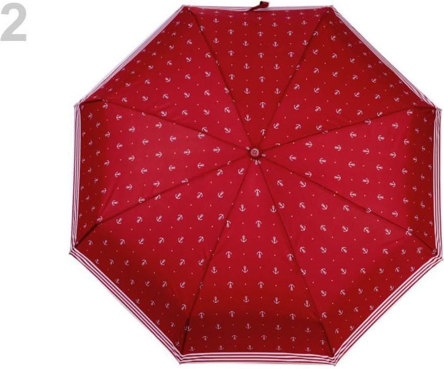 Kraftika 1ks červená tmavá skládací mini deštník kotvy - obrázek 1