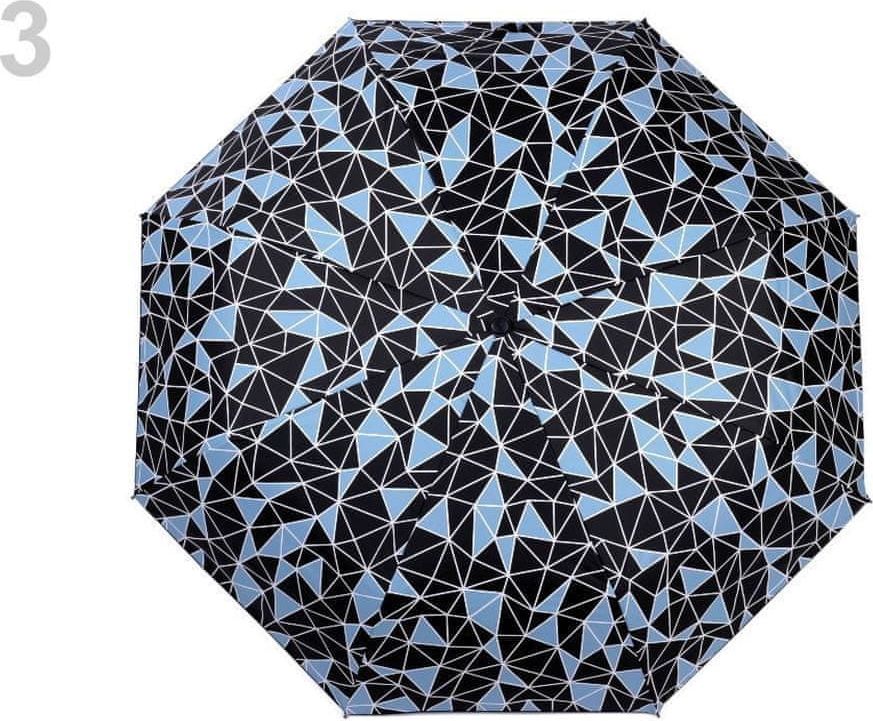 Kraftika 1ks 3 modrá dámský skládací deštník fluorescenční - obrázek 1