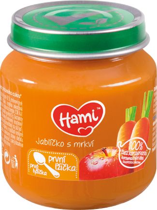 6x HAMI Jablíčko s mrkví první lžička (125 g) - ovocný příkrm - obrázek 2