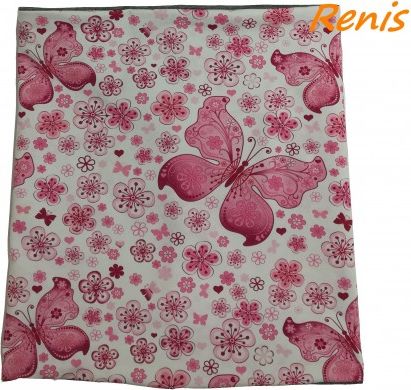 Tunelový elastický nákrčník růžový s motýlky Renis - obrázek 1