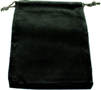 Semišový pytlík na kostky menší - černý - obrázek 1