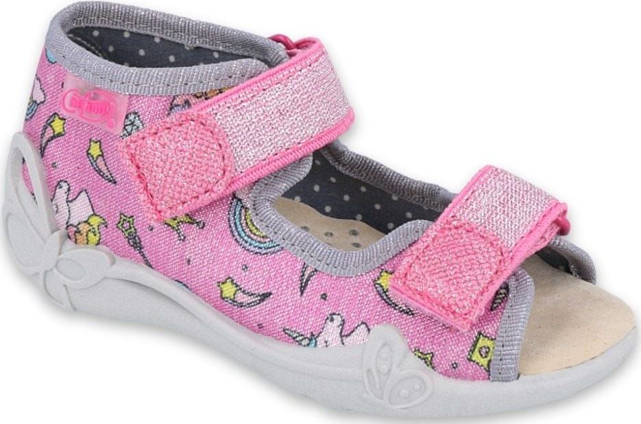 Befado dívčí sandálky Papi 342P010 18, růžová - obrázek 1
