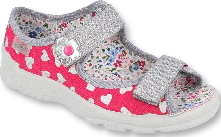 Befado dívčí sandálky Max 969X147 25, růžová - obrázek 1