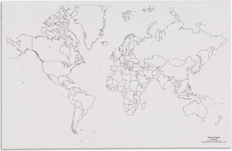 Mapa světa – politická, v angličtině - obrázek 1