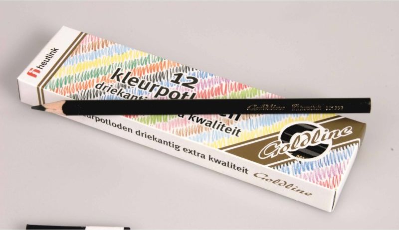 Pastelky šestihranné Goldline 3,7 mm, 12 ks, černé - obrázek 1