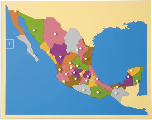 Puzzle – mapa Mexika - obrázek 1