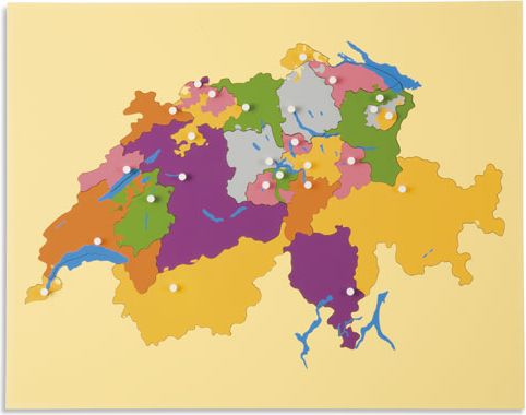 Puzzle – mapa Švýcarska - obrázek 1