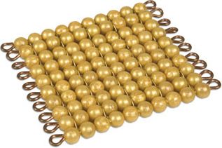 Zlatý perlový materiál – stovka – umělé perličky volné - obrázek 1