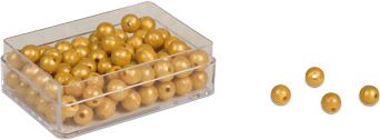 100 zlatých perel – umělé perličky samostatné, s dírkami - obrázek 1