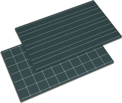 Zelená tabule, dvojité linky/čtverečky 2ks - obrázek 1