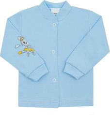 Kabátek kojenecký bavlna - TEDDY PILOT modrý - vel.50 - obrázek 1