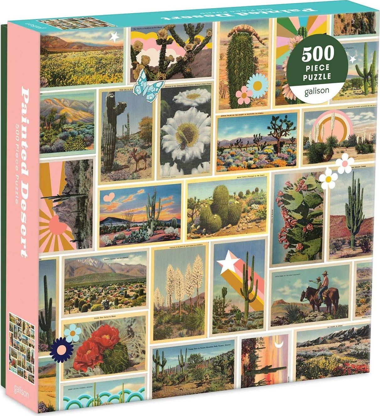 GALISON Čtvercové puzzle Malovaná poušť 500 dílků - obrázek 2