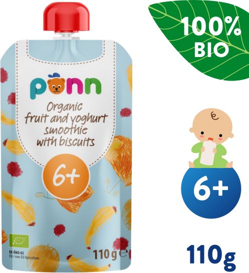 Salvest Ponn BIO Ovocné smoothie s jogurtem a sušenkami (110 g) - obrázek 1