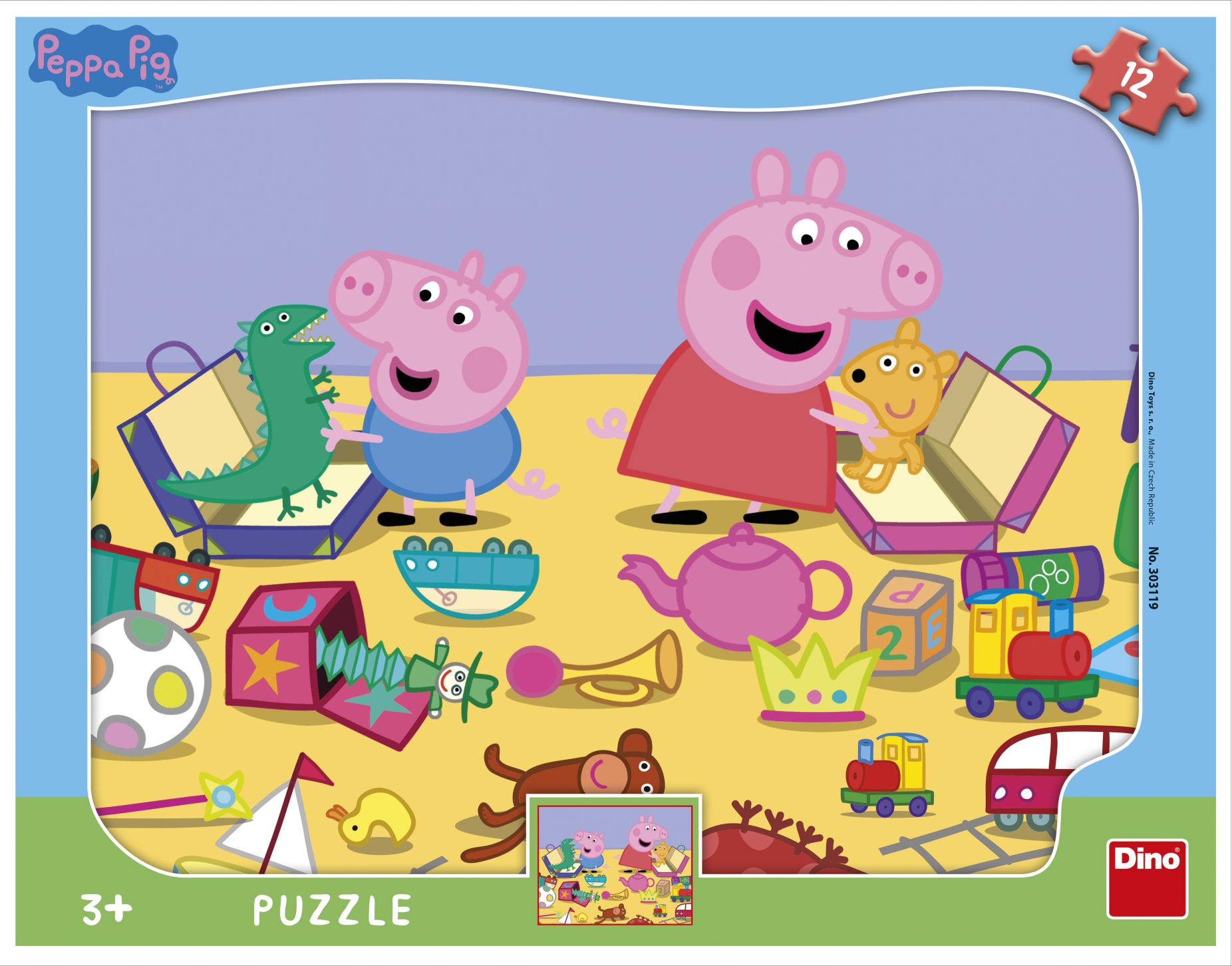 Dino Toys DINO - Puzzle PEPPA PIG SI HRAJE 12 dílků - obrázek 1