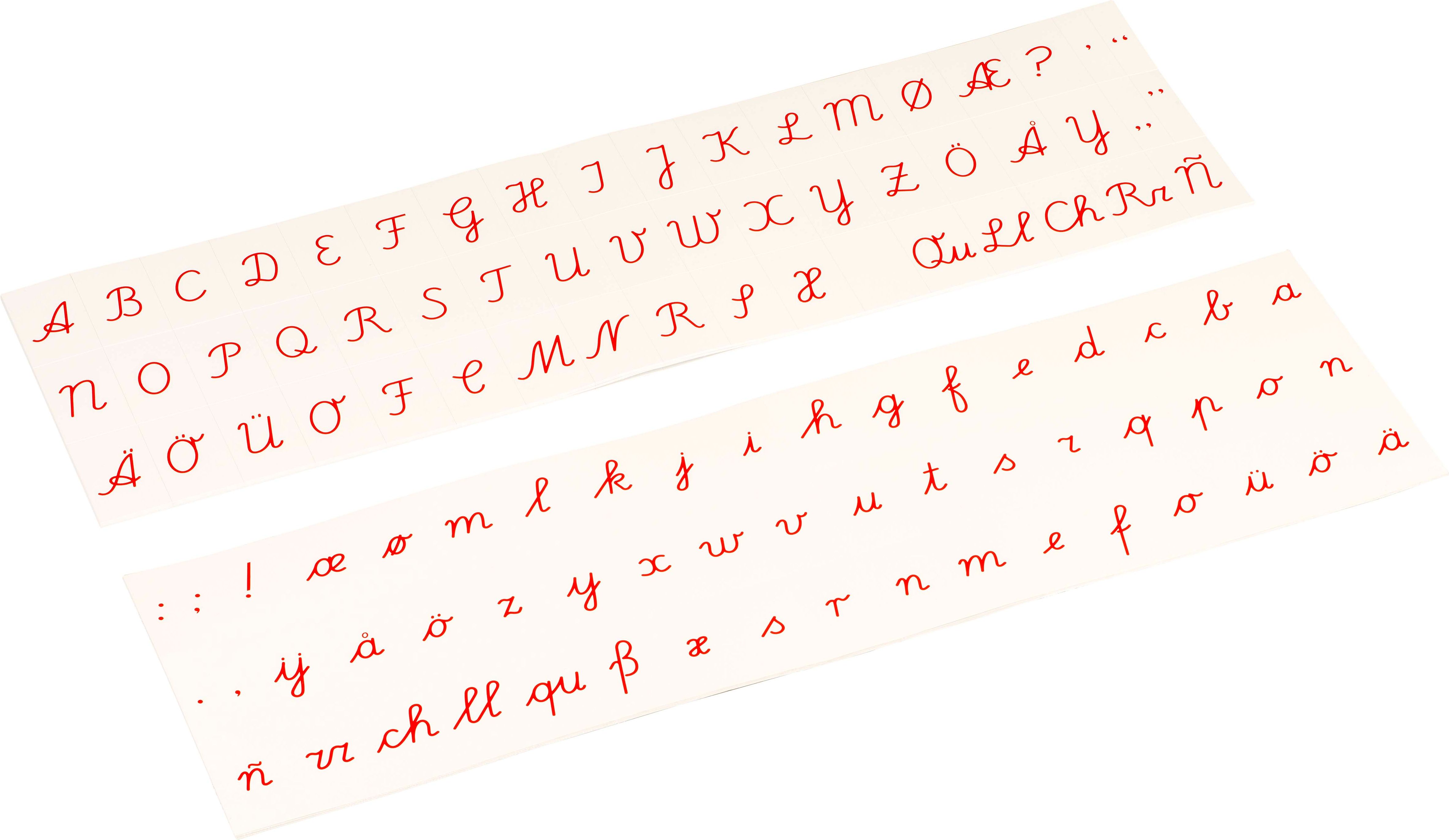 Nienhuis Printed Alphabet: International Cursive - Red - obrázek 1