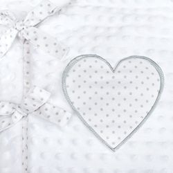 Zavinovačka bavlna/Minky LUX stahovací - SRDÍČKO bílá - NewBaby - obrázek 2