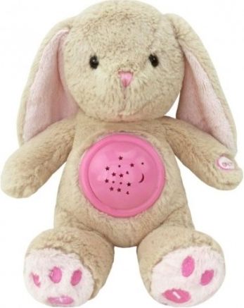 Plyšový králiček s projektorem Baby Mix - růžový - obrázek 1