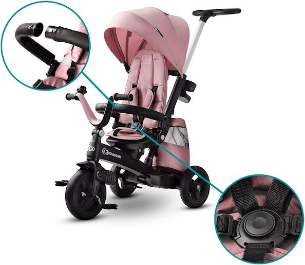 KINDERKRAFT Tříkolka Easytwist MAuvelous Pink Kinderkraft - obrázek 1