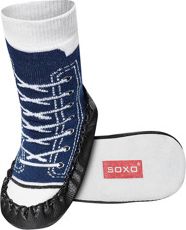 SOXO Dětské ponožky s koženou podešví TENISKY tmavě modré Velikost: 23-24 - obrázek 1