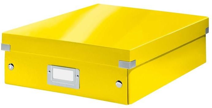 Leitz Organizační krabice "Click&Store", žlutá, vel. M, PP/ karton, lesklá - obrázek 1