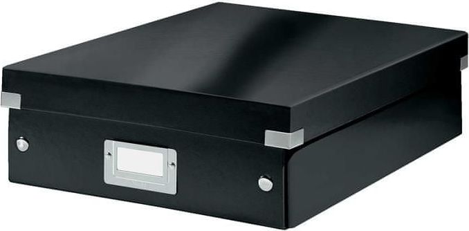 Leitz Organizační krabice "Click&Store", černá, velikost M, lesklá, laminovaný karton - obrázek 1