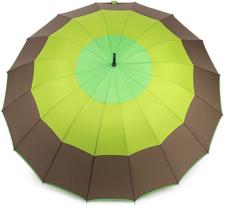 Kraftika 1ks 2 hnědá střední velký rodinný deštník s pruhy - obrázek 1