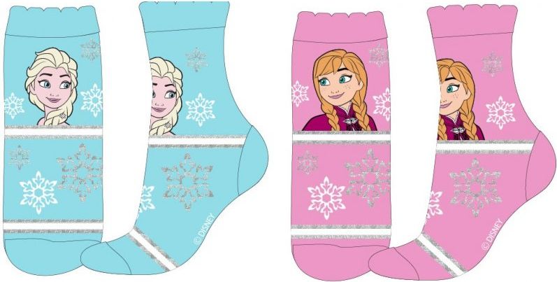 E plus M · Dětské / dívčí ponožky Ledové království - Frozen - bal. 2 páry - vel. EU 23 - 26 - obrázek 1