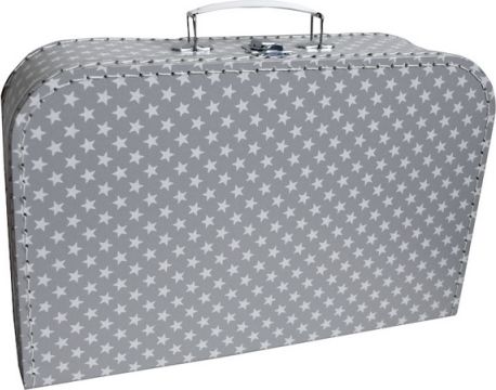Kufřík šedý s bílými hvězdičkami 35 cm - obrázek 1