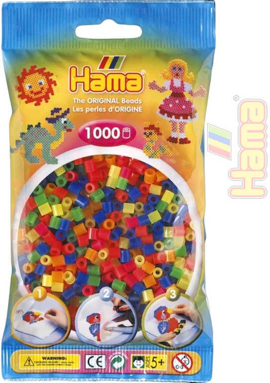 HAMA Korálky dětské zažehlovací neonové set 1000ks v sáčku midi plast - obrázek 1