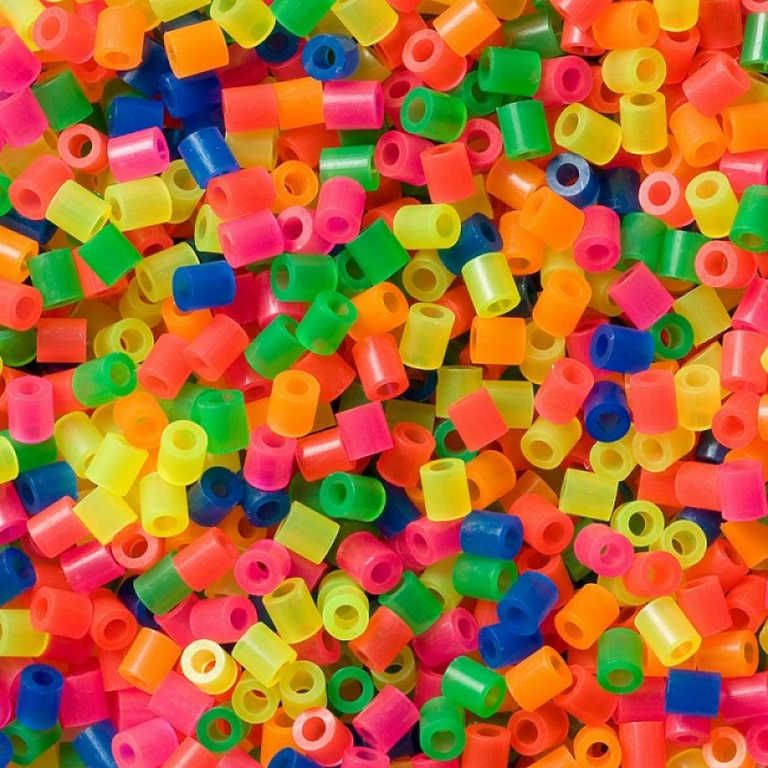 HAMA Korálky dětské zažehlovací neonové set 1000ks v sáčku midi plast - obrázek 2