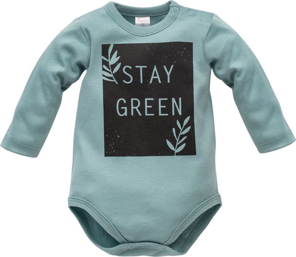 Body dlouhý rukáv Pinokio Stay Green Turquoise - obrázek 1